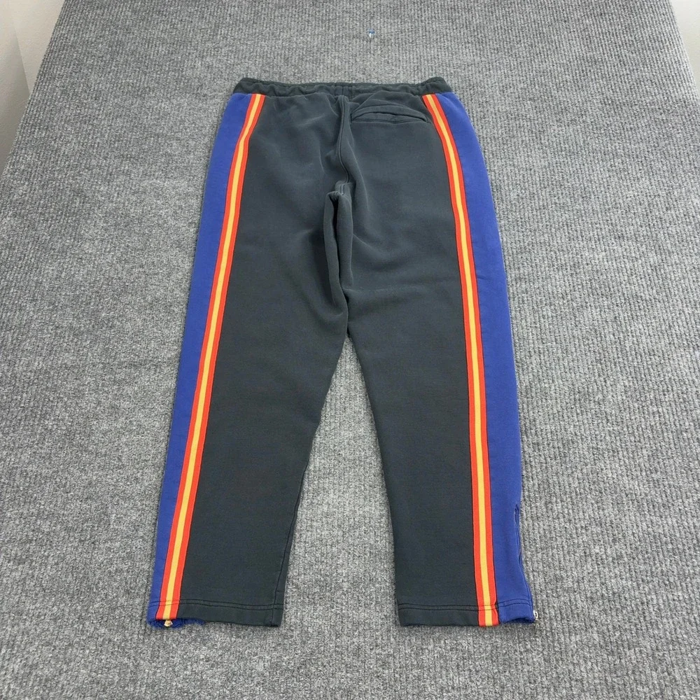 Jordan Sweatpants Mens‎ Black Blue Red Yellow Side Stripe Ankle Zip Athletic